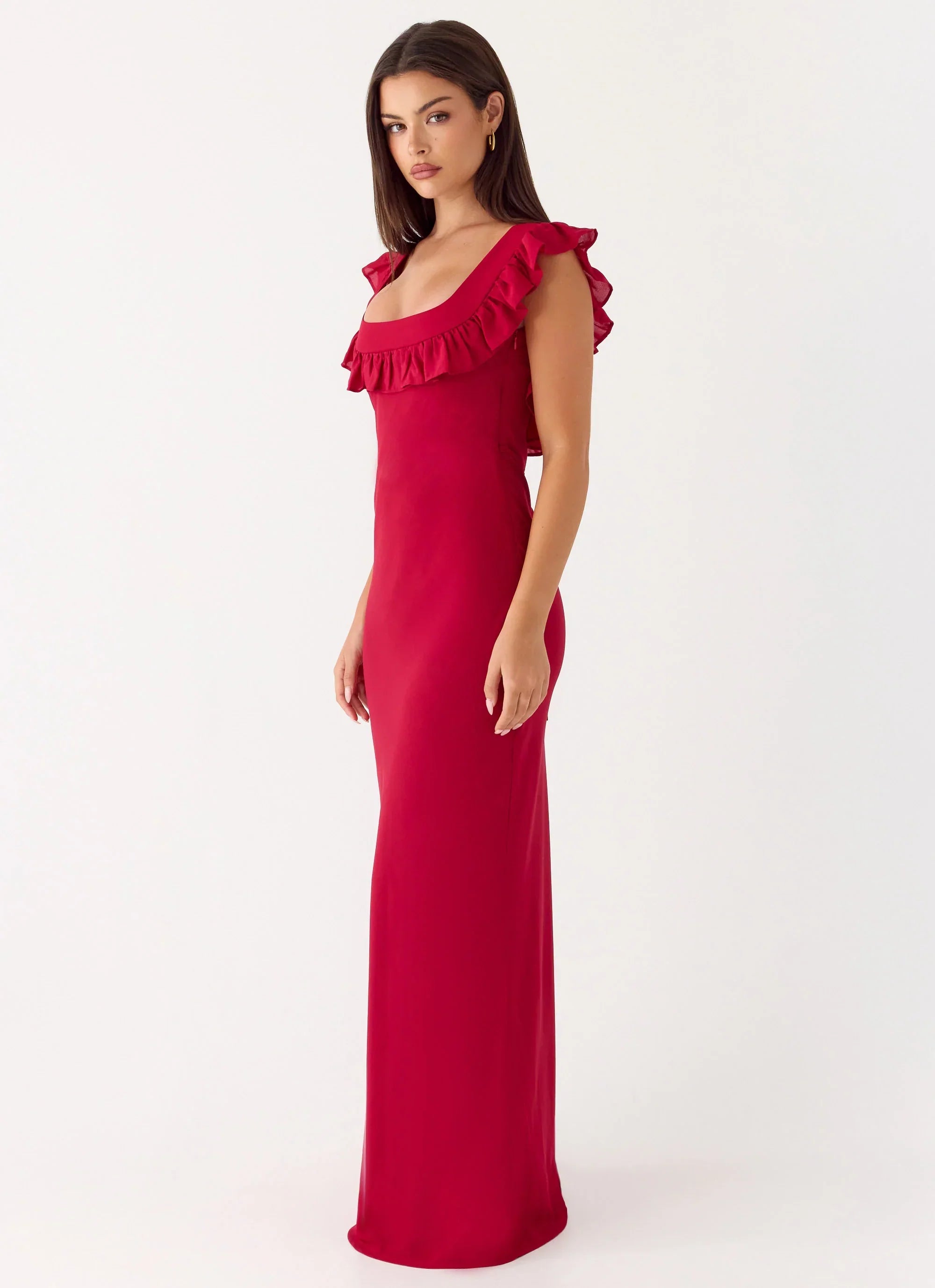Malina Maxi Dress - Deep Red