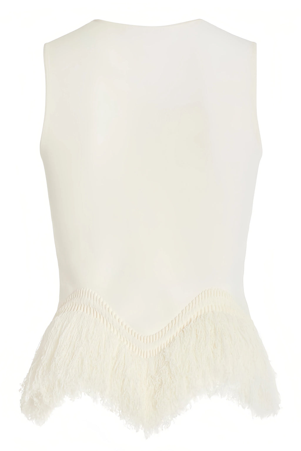 Jora White Fringe Maxi Dress Two Piece Set