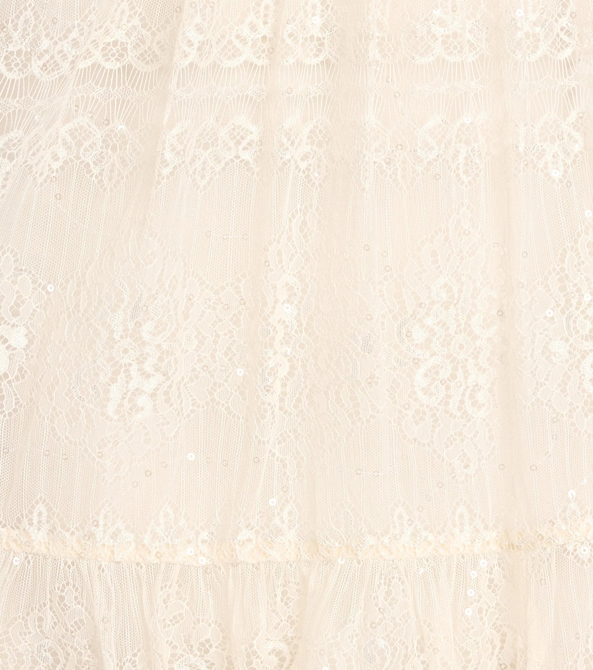 Soft Glam Sequin Lace Strapless A-Line Dress