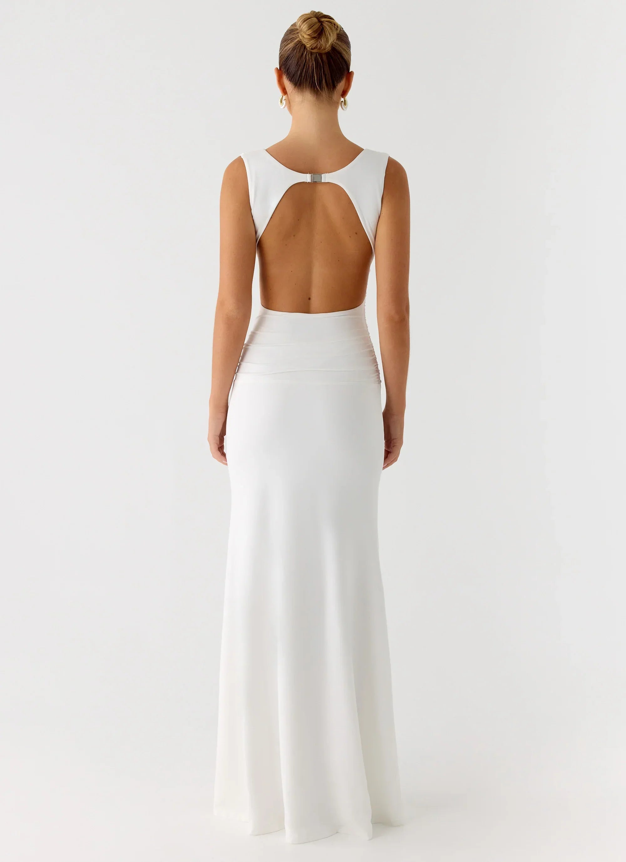 Cherry Sky Maxi Dress - White