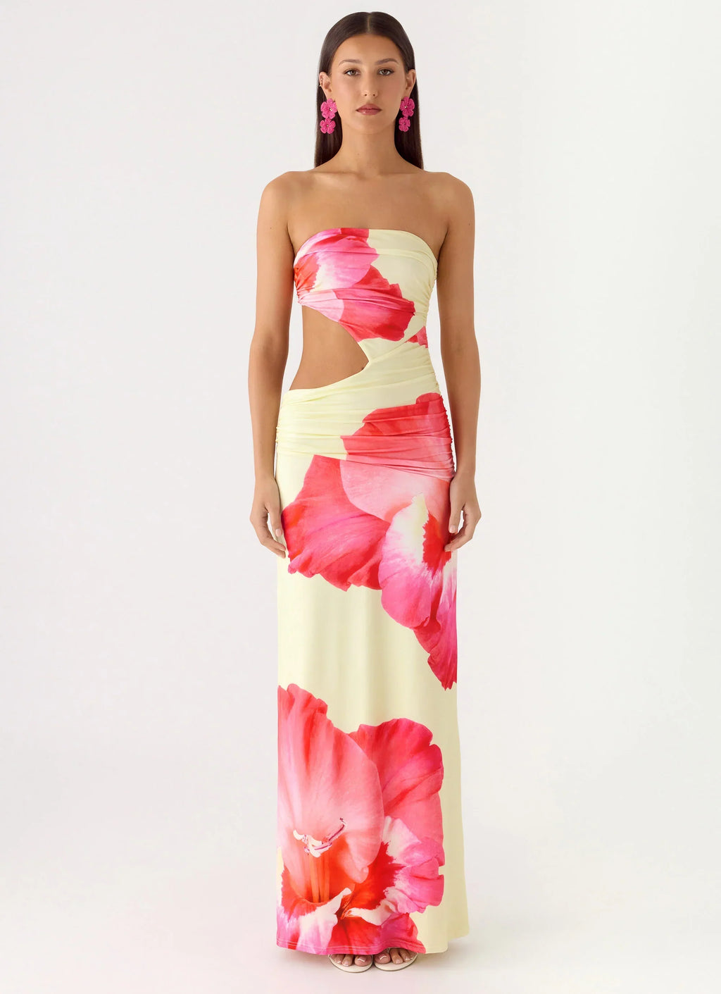 In The Rhythm Maxi Dress - Yellow Floral Spritz